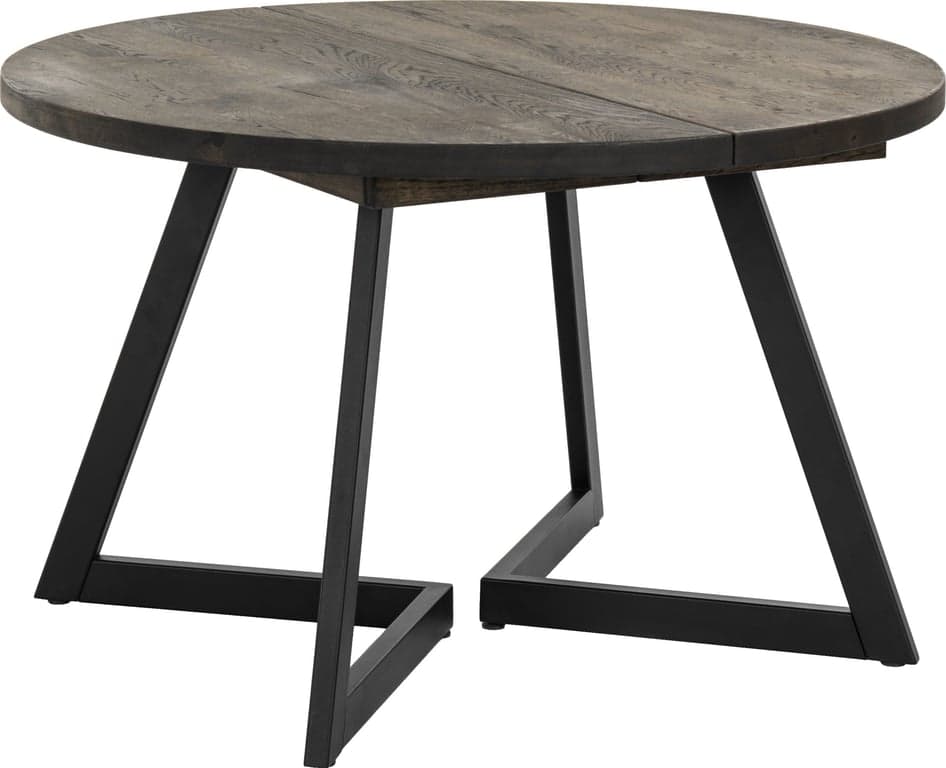 smoked heltre eik med metallunderstell