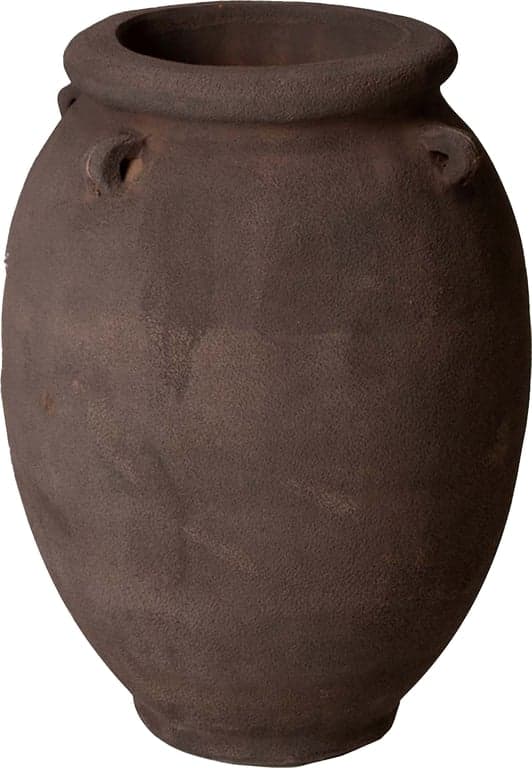 Ø: 25 H: 35 cm, mørk brun terrakotta